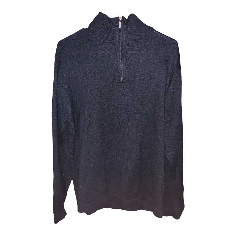 Retreat Men's Navy Quarter Zip Pullover Sweater Medium